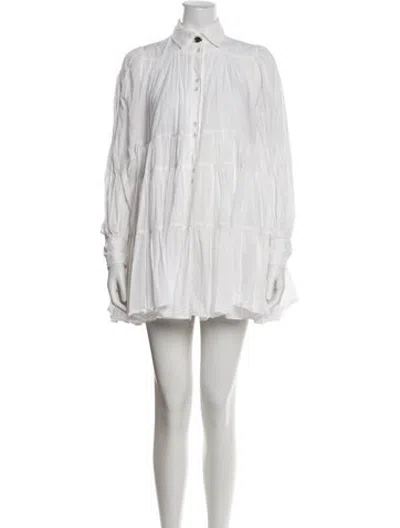 Pre-owned Aje Mini Dress In White