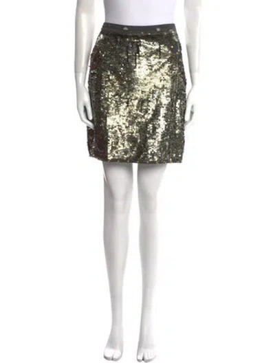 Pre-owned Aje Mini Skirt In Silver