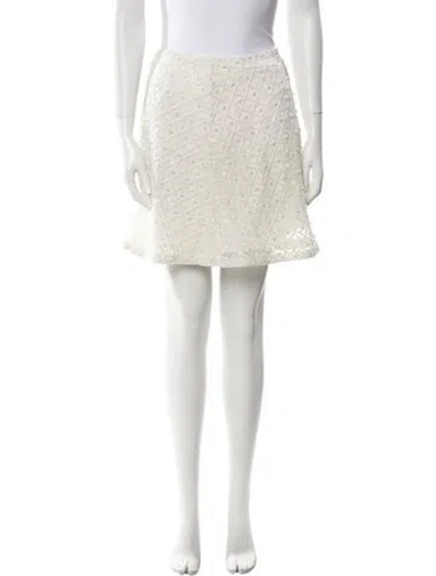 Pre-owned Aje Mini Skirt In White