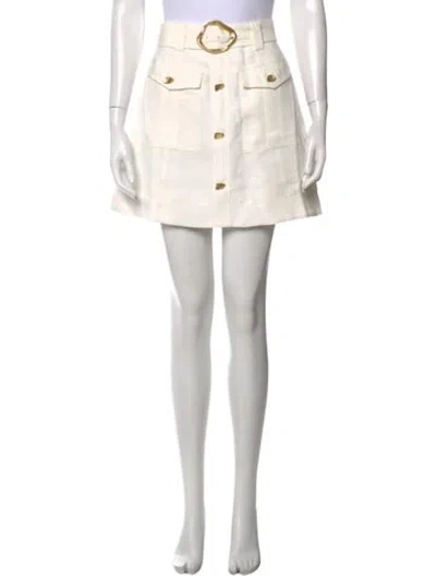 Pre-owned Aje Mini Skirt In White