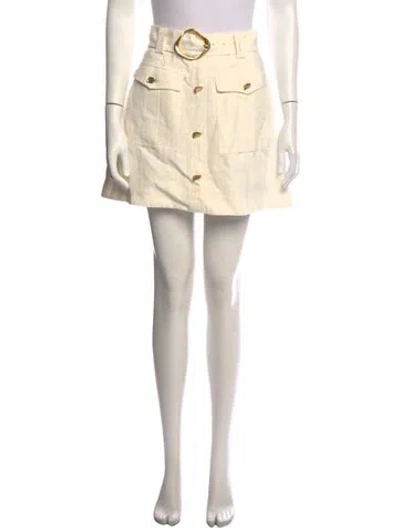 Pre-owned Aje Mini Skirt In White