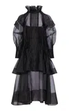 Aje Mirella Ruffled Trench Coat - In Black