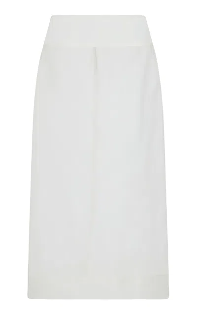 Aje Mirella Silk Midi Skirt - In White