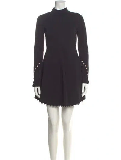 Pre-owned Aje Mock Neck Mini Dress In Gray