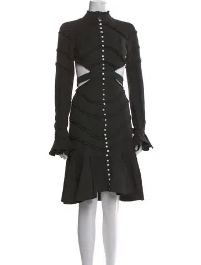 Pre-owned Aje Mock Neck Mini Dress In Multi