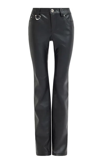 Aje Morgan Faux Leather Slim Pants In Black