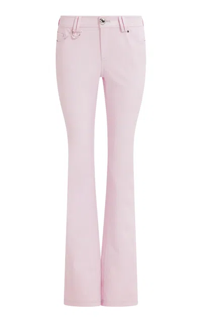 Aje Morgan Faux Leather Slim Pants In Pink
