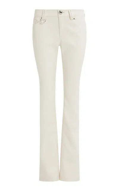 Aje Morgan Faux Leather Slim Pants In White