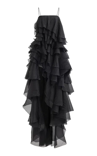 Aje Neralla Ruffled Gown In Black