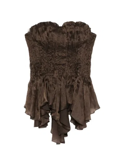 Aje Nisha Bustier In Brown