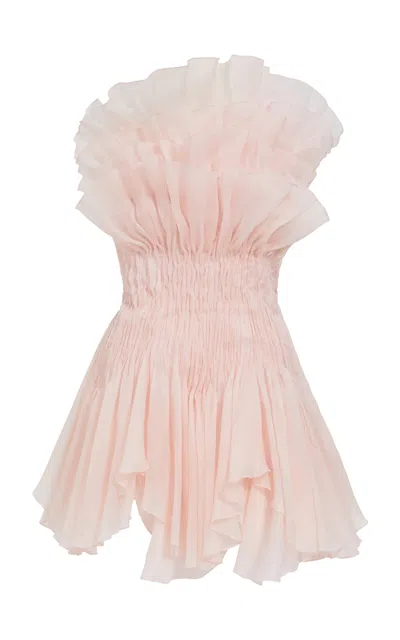 Aje Nisha Ruffled Mini Dress In Pink