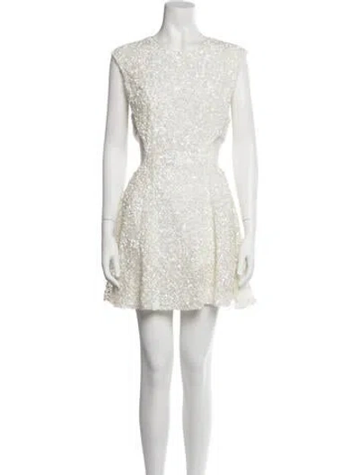 Pre-owned Aje Nylon Mini Dress In Neutrals