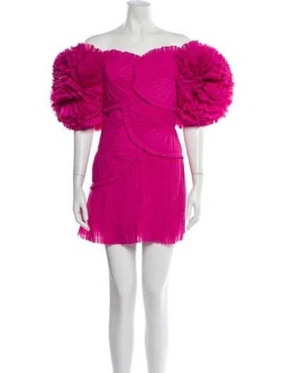 Pre-owned Aje Off-the-shoulder Mini Dress W/ Tags In Pink