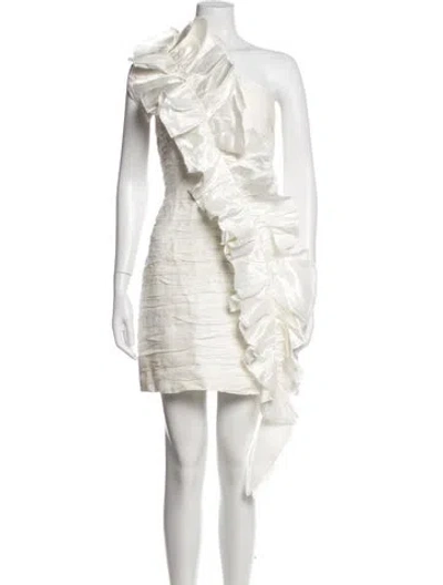 Pre-owned Aje One-shoulder Mini Dress In Multicolor