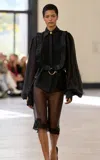 Aje Ophelia Lace-trimmed Knee-length Skirt In Black