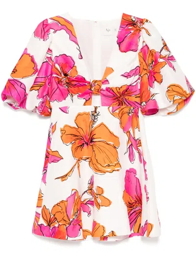 Aje Overflow Knotted Dress In White