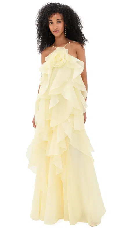 Aje Pandorea Layered Maxi Dress Butter