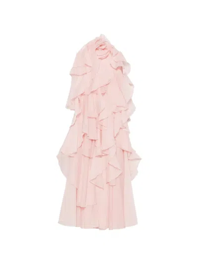 Aje Pandorea Ruffled Layered Maxi Dress In Pink