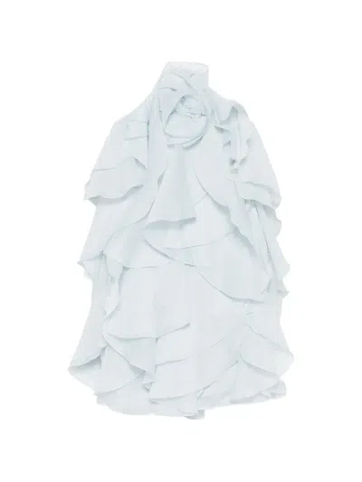 Aje Pandorea Ruffled Mini Dress In Blue