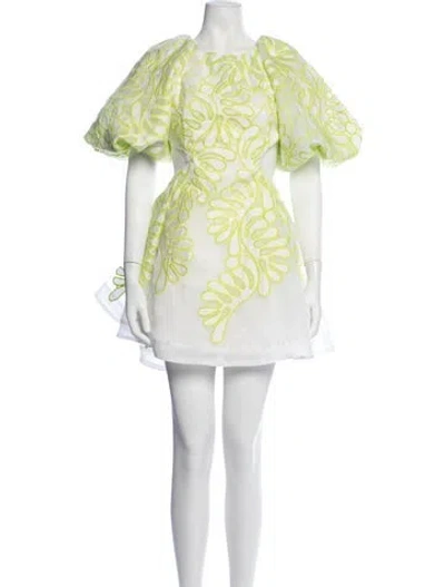 Pre-owned Aje Patterned Mini Dress In Neutrals