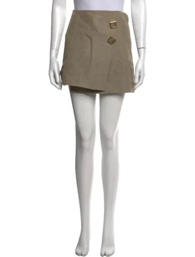 Pre-owned Aje Patterned Mini Skirt In Neutral