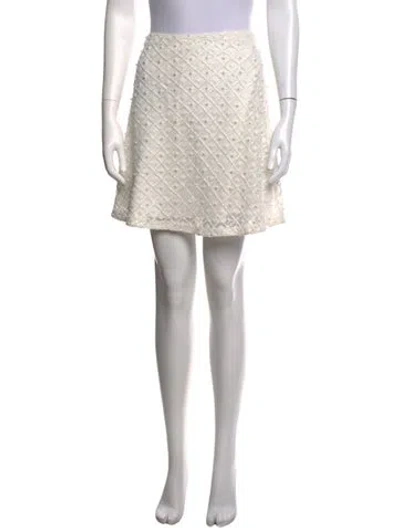Pre-owned Aje Patterned Mini Skirt In Neutrals