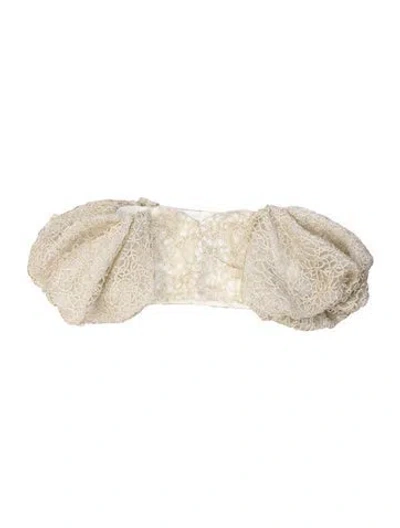 Pre-owned Aje Patterned Off-the-shoulder Top W/ Tags In Neutrals