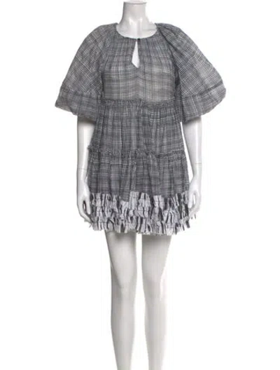 Pre-owned Aje Plaid Print Mini Dress In Multi