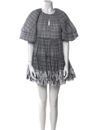 Pre-owned Aje Plaid Print Mini Dress In Multi