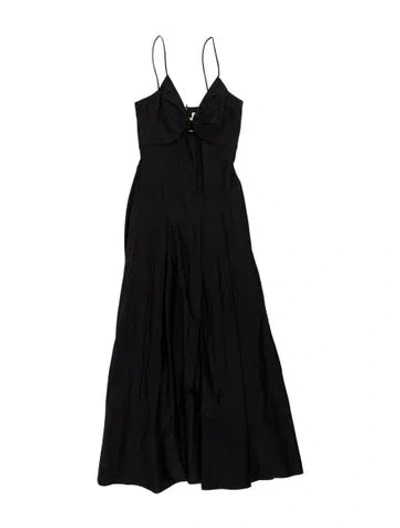 Pre-owned Aje Plunge Neckline Long Dress In Blue