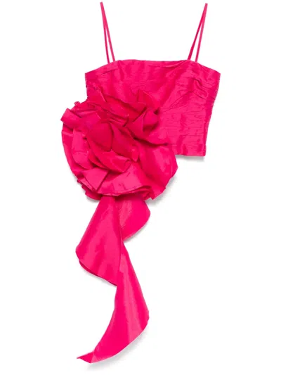 Aje Potion Spiral Crop Top In Pink