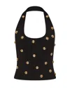 Aje Pre-order | Leah Knit Halter Top In Black