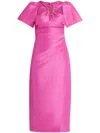 Aje Presence Twisted Midi Dress In Pink