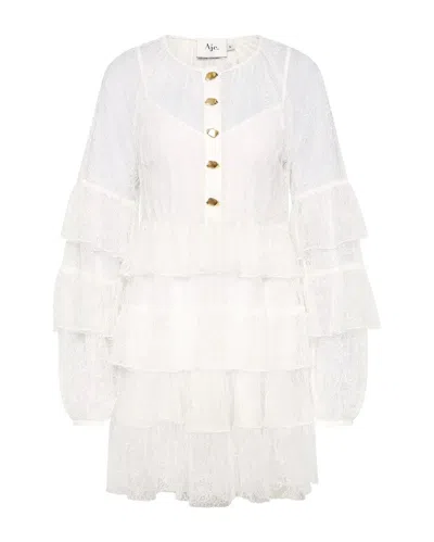 Aje Primrose Mini Dress In White