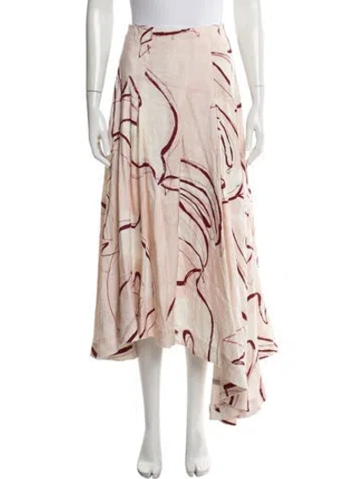 Pre-owned Aje Printed Long Skirt In Pink