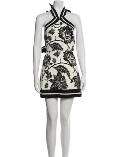Pre-owned Aje Printed Mini Dress In Gray