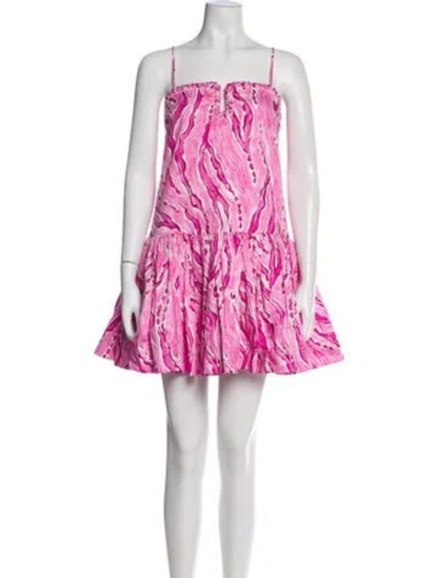 Pre-owned Aje Printed Mini Dress In Multi