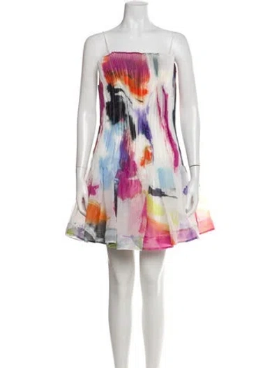 Pre-owned Aje Printed Mini Dress In Neutral