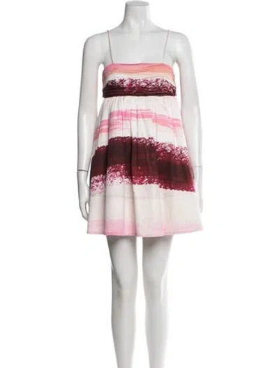 Pre-owned Aje Printed Mini Dress In Pink
