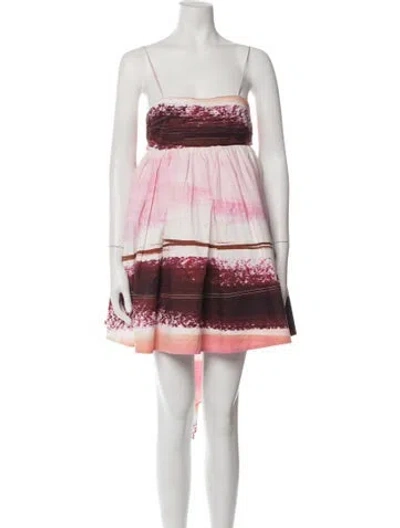 Pre-owned Aje Printed Mini Dress In Pink