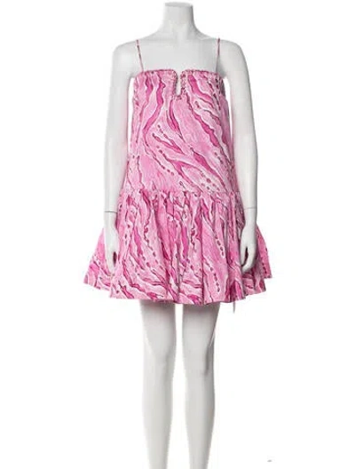 Pre-owned Aje Printed Mini Dress In Purple