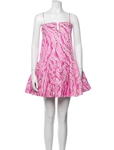 Pre-owned Aje Printed Mini Dress W/ Tags In Pink