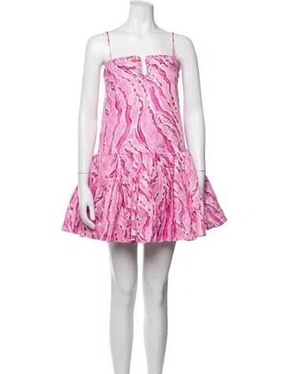 Pre-owned Aje Printed Mini Dress W/ Tags In Pink