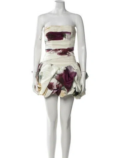 Pre-owned Aje Printed Mini Dress W/ Tags In White
