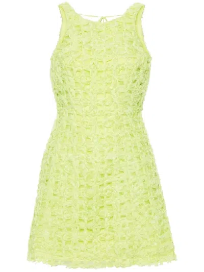 Aje Quintette Textured Mini Dress In Yellow