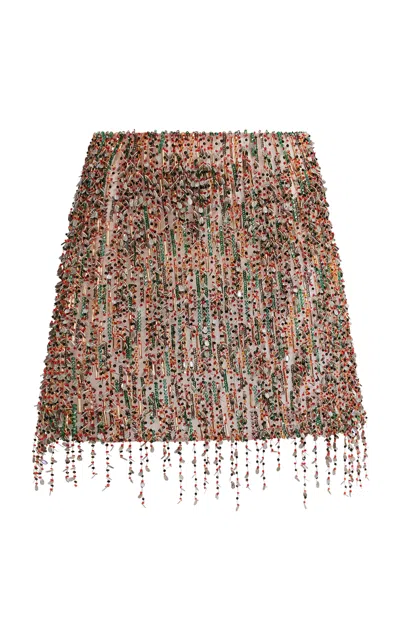 Aje Radieux Embellished Mini Skirt In Multi