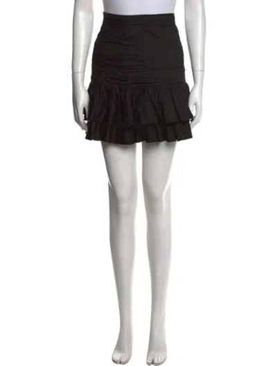 Pre-owned Aje Raw-edge Trim Mini Skirt In Black