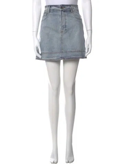 Pre-owned Aje Raw-edge Trim Mini Skirt W/ Tags In Blue