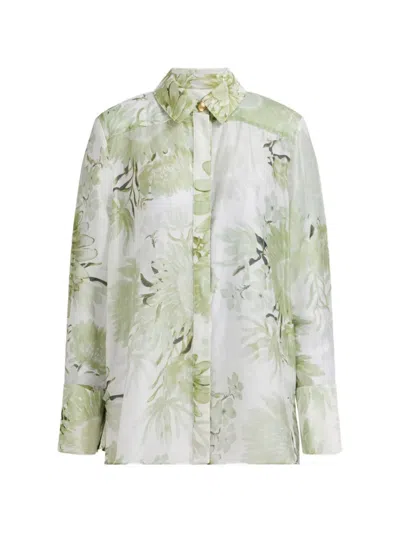Aje Reflector Floral Shirt In White