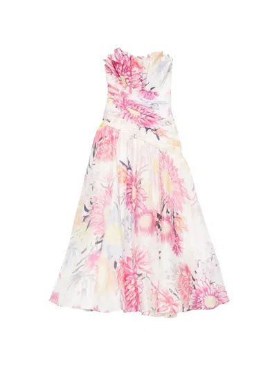 Aje Reflector Ruffled Maxi Dress In Multi